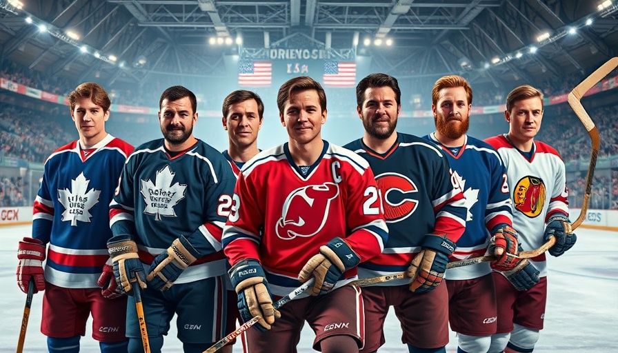 Vintage NHL players showcasing historical team jerseys, NHL Expansion History.