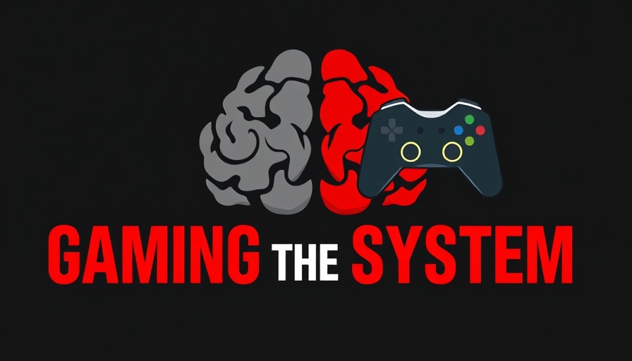 Split brain graphic illustrating gaming habits with 'Gaming the System' text.