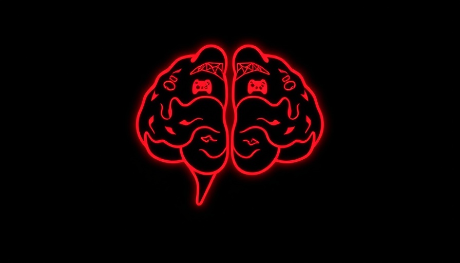 Stylized brain with gaming symbols representing overcoming gaming addiction