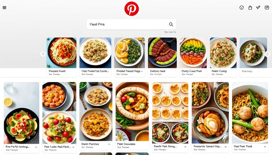 Pinterest AI-generated content labeling with healthy recipe ideas displayed.