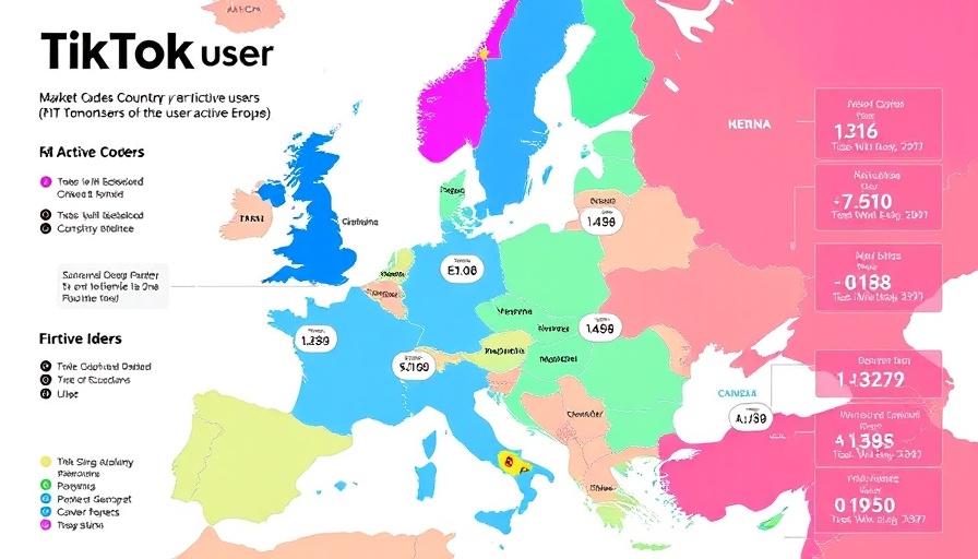 EU content removals TikTok: European map with user statistics