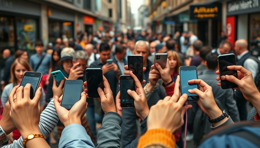 Hands using smartphones, illustrating trust in big tech.