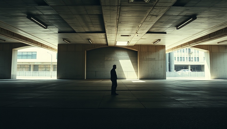 Contemplative figure under overpass, symbolizing mental illness treatment.