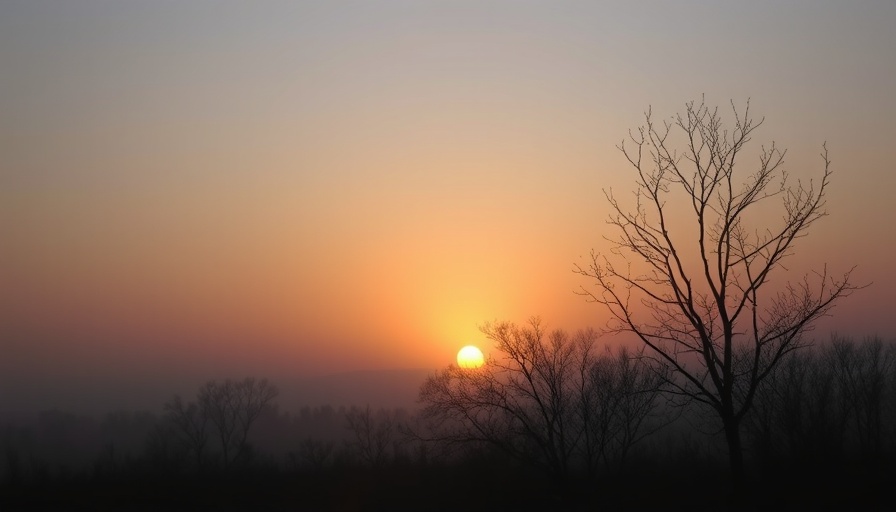 Sunrise through trees symbolizing Gratitude in Difficult Times Meditation.