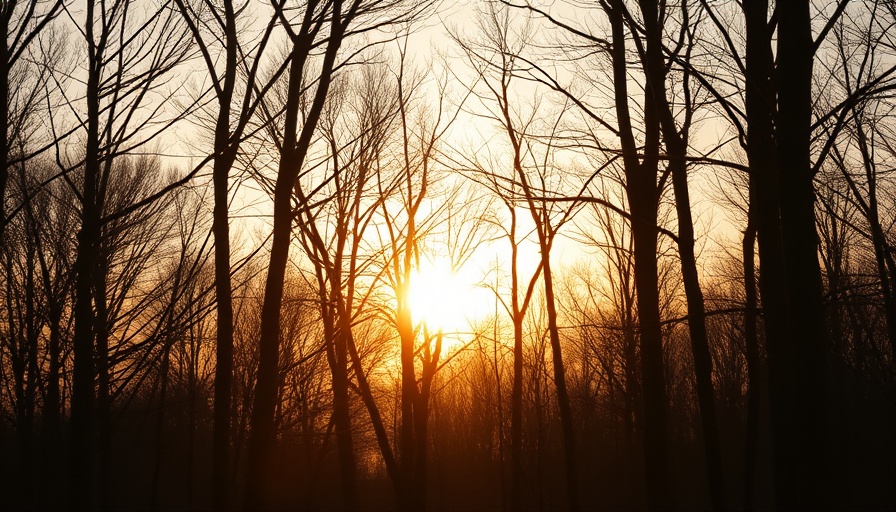 Gratitude in Difficult Times Meditation: serene forest sunset.