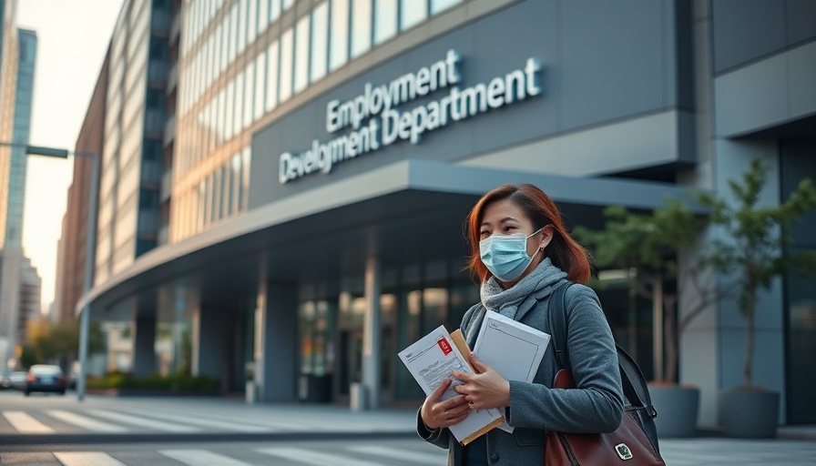 California state workers return to office at Employment Development Department building.