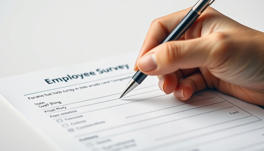 Close-up of an employee survey form with well-being questions.