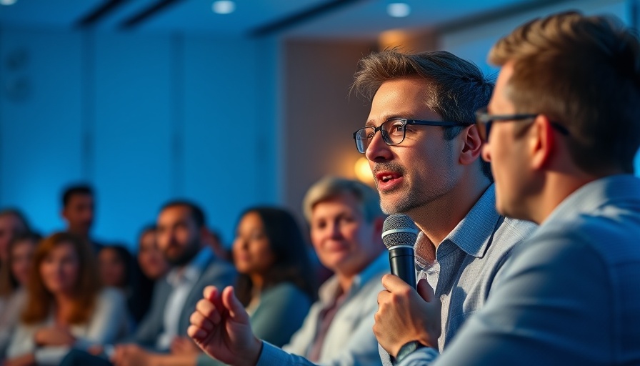 Speakers illustrating toxic positivity in workplace environment.