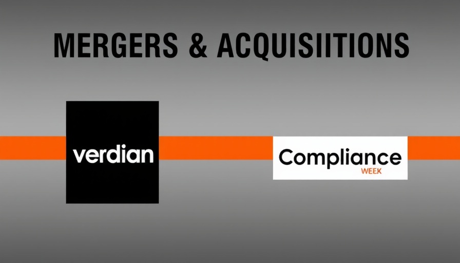 Logos of Verdian and Compliance Week symbolizing acquisition.