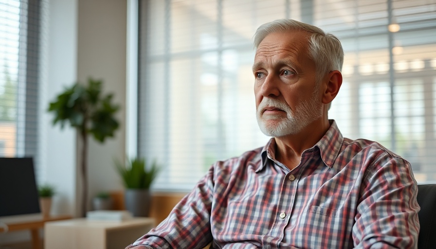 Elderly man in office, contemplative expression, macro errors in economics