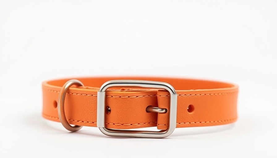 Cannes Alu-Strong Collar in vibrant orange with metal buckle