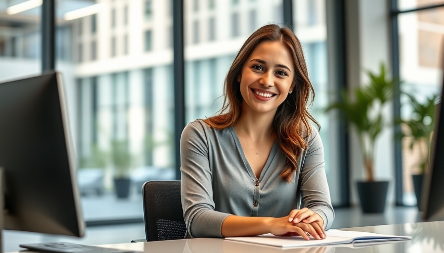 Relaxed woman at desk, showcasing AI women productivity hacks.