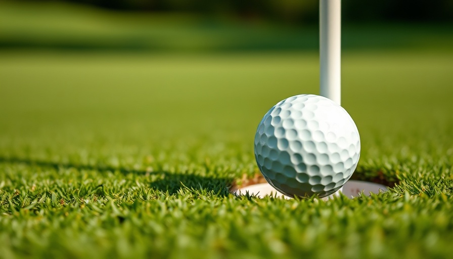 Golf ball near hole at Muscatine Municipal Golf Course.