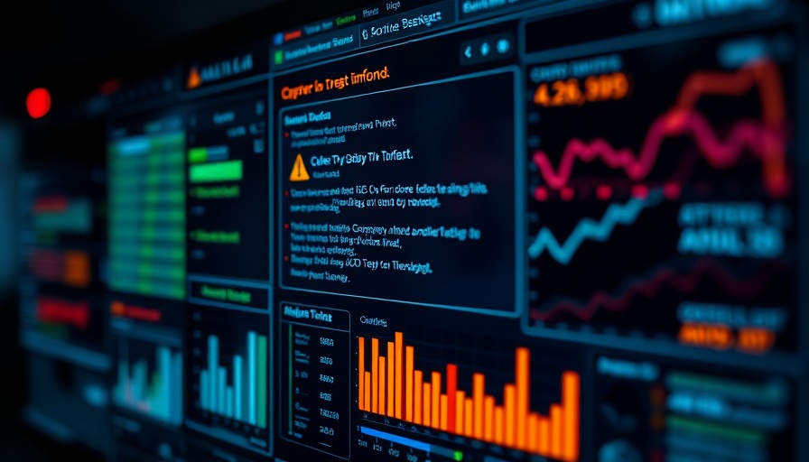 Digital interface with cyber threat alerts representing third-party cyber risk management.