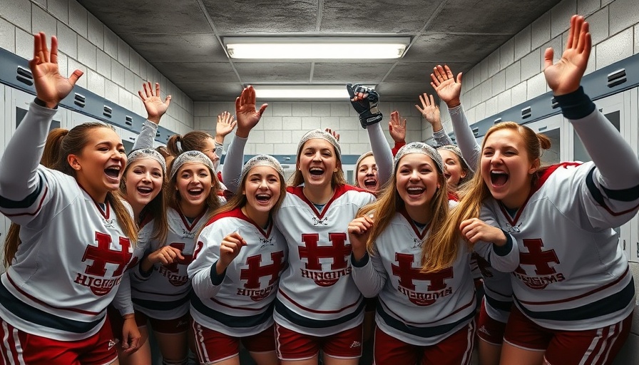 Hingham High girls hockey celebrates advancing to Division 1 state championship.