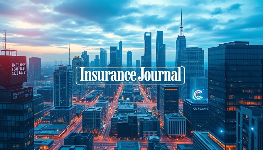 Insurance Journal logo overlaid on a futuristic cityscape image.