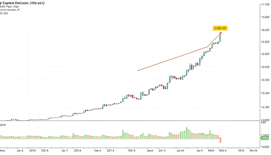 Dogecoin price chart showcasing a significant dip and rise.