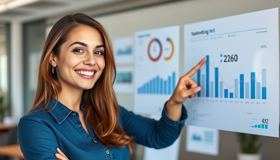 Woman presenting data, fintech startups closing the gender wealth gap.