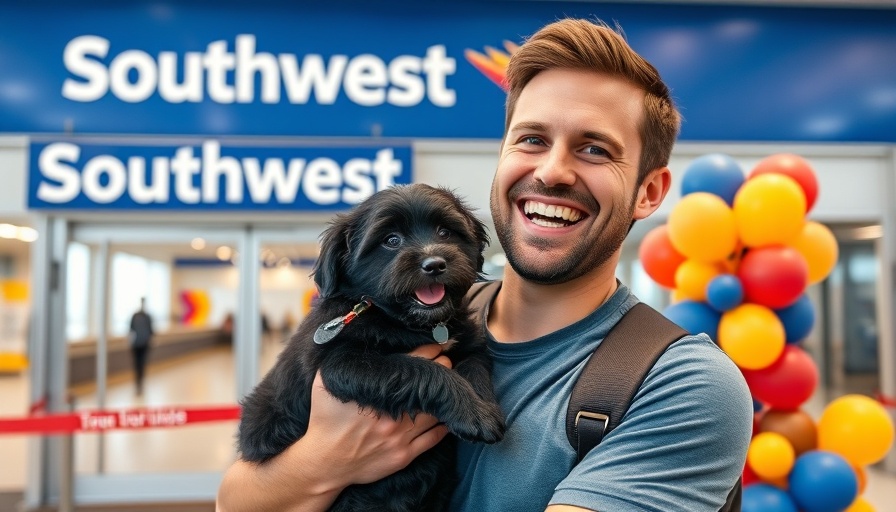 Southwest Airlines pet-friendly policy highlighted by joyful passenger.