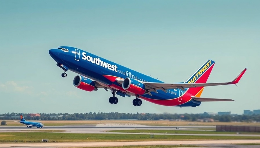 Southwest Airlines plane on runway highlighting pet travel policy.