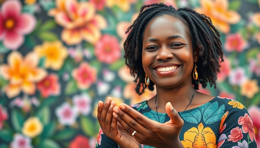 Smiling woman discussing Sawubona greeting for workplace connection.