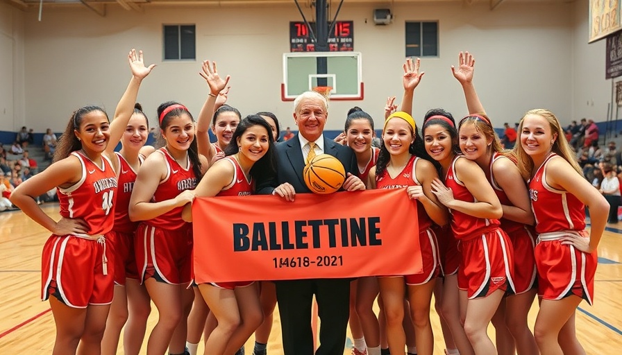 2024-2025 Florida high school girls basketball team celebrating a milestone.