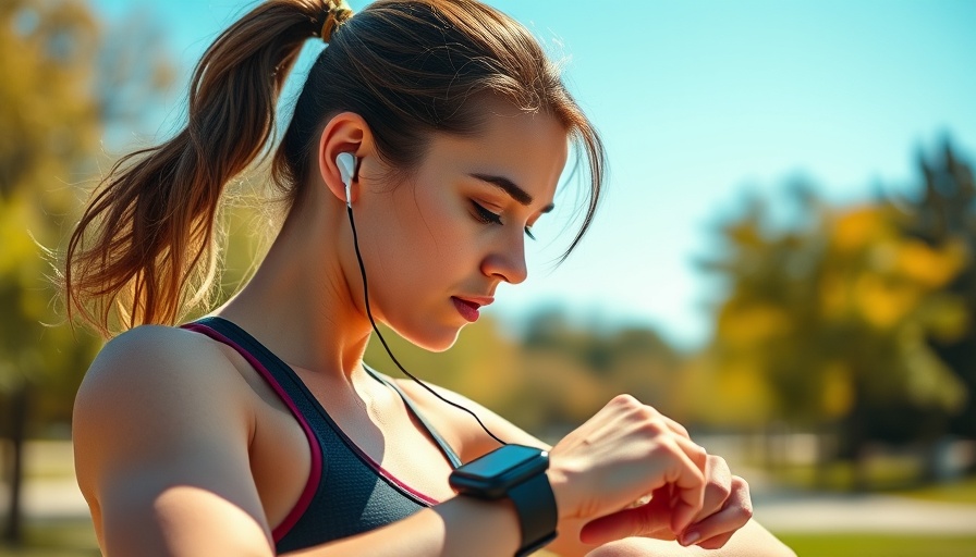 Athletic woman checks smartwatch outdoors, how to get your heart rate up.