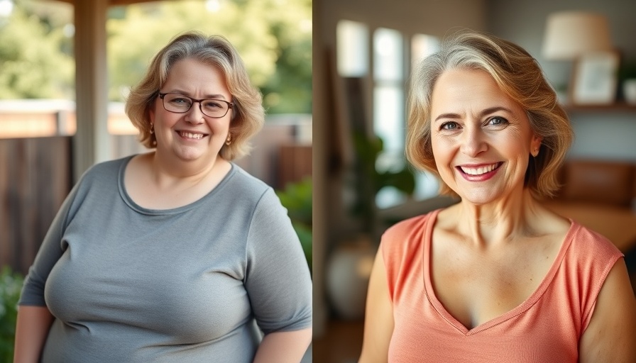 Inspiring weight loss after menopause transformation.