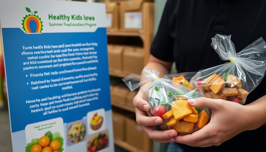 Healthy Kids Iowa program information and food assistance at pantry.