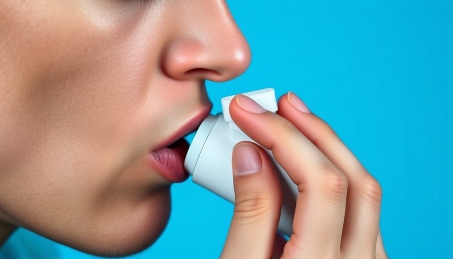 Person using aerosol inhaler with focus technique, powder inhalers versus aerosol inhalers.