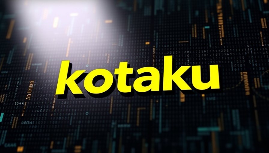 Kotaku logo in yellow on a black background.