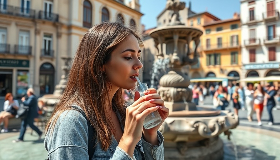 Exploring European work-life balance at historic fountain