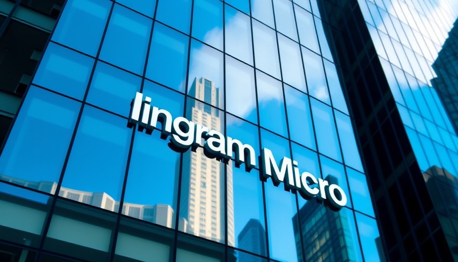 Ingram Micro building reflecting a clear blue sky, Ingram Micro outage.