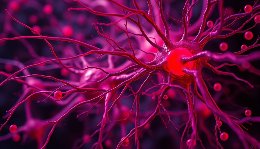 Complex neural and blood cell network visualization.