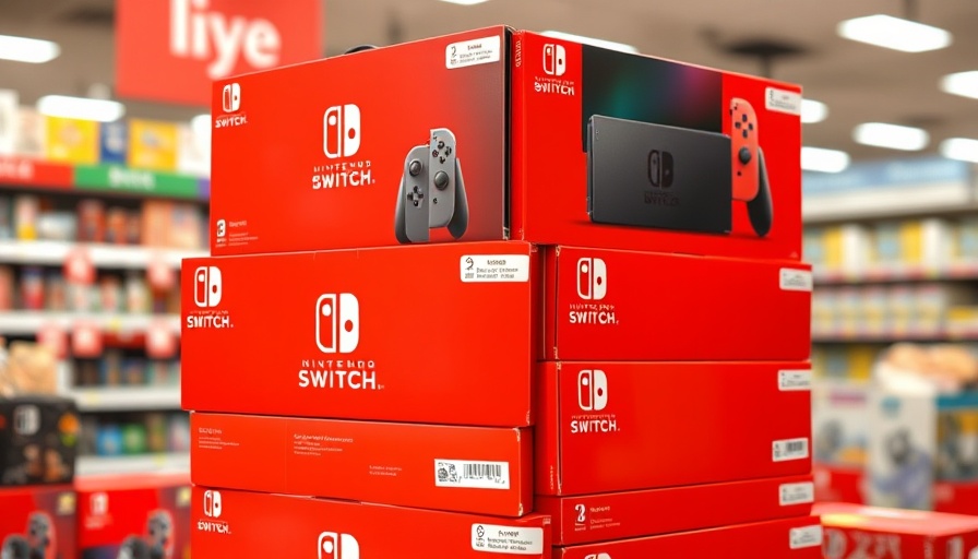 Nintendo Switch 2 packaging on display in retail setting.