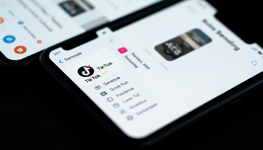 TikTok scheduling options interface on smartphone screens.