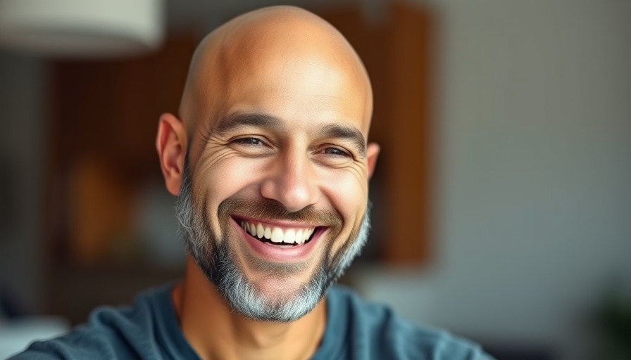 Content man expressing positivity amid workplace toxicity.