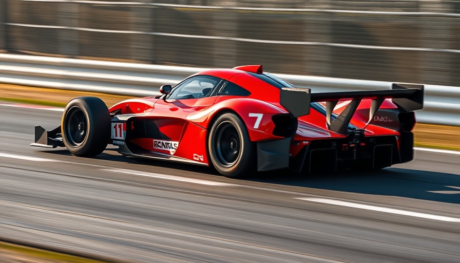 AutoTrader EchoPark Automotive 400 livestream - race car speeding on asphalt.