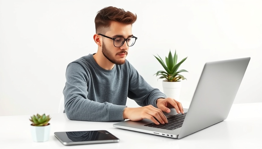 Person working at a minimalist desk, enhancing work-rest rhythm.