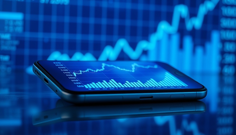 Sleek smartphone with analytics display showcasing AI apps for education