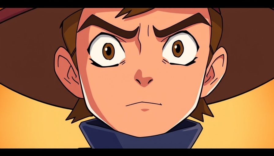 Animated character with focused expression in Castle of Blackwater free-to-play game.