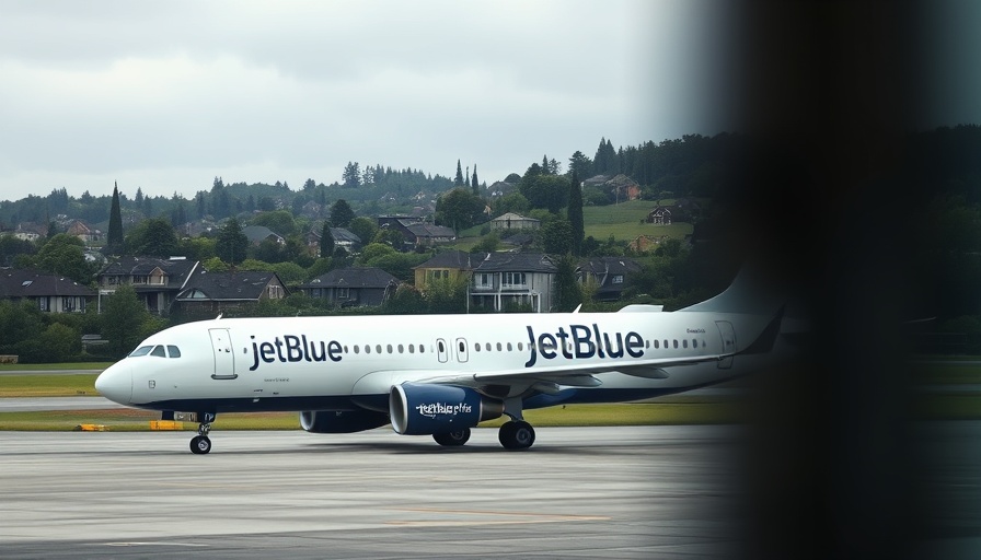 JetBlue airplane on runway, consider adding a dog to your JetBlue flight ticket reservation.