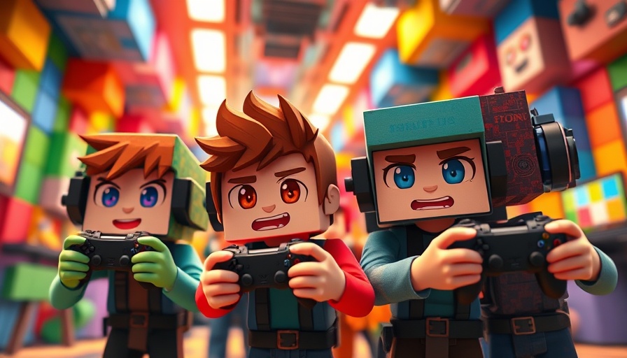 Animated characters gaming, scrapping screen time limits theme.