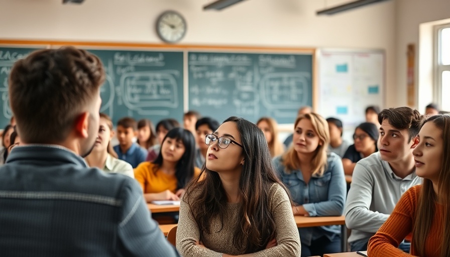 Classroom scene highlighting youth mental health focus.