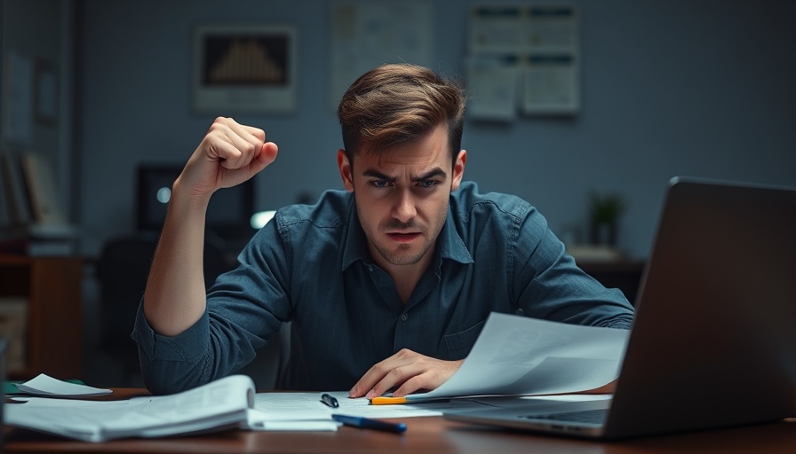 Frustrated young man dealing with forced weekend work.