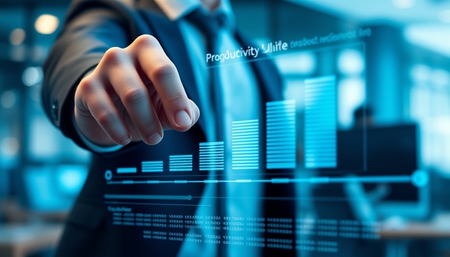 Businessman adjusting productivity slider for Meta-Productivity System.