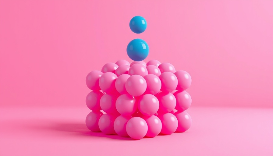 Abstract spheres illustration depicting the future of work concept.