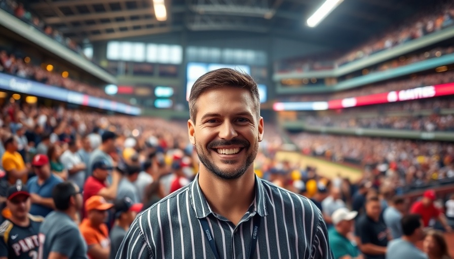 Crowd at Minnesota Twins stadium, smiling attendee