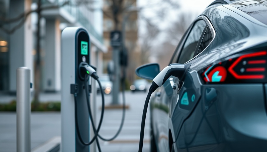 Electric car charging at station, showcasing sustainable living practices.