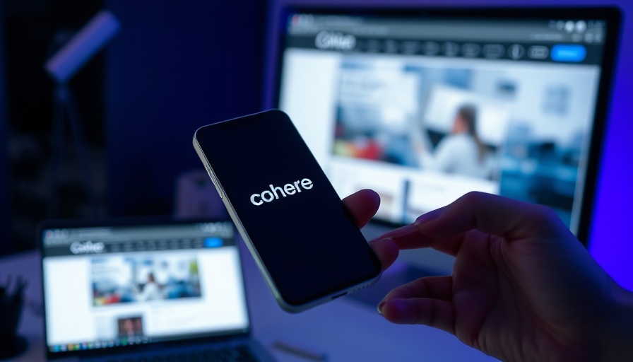 Cohere AI startup valuation logo on smartphone with website in background.